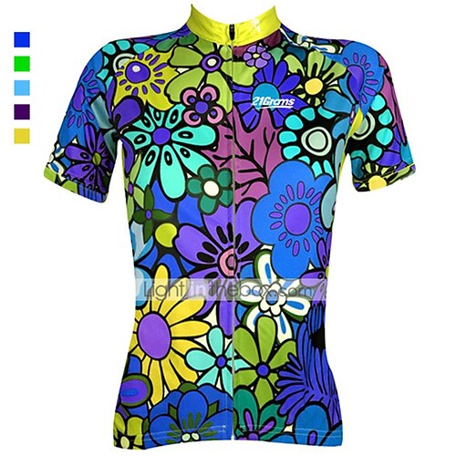 21Grams Women's Cycling Jersey Short Sleeve Bike Jersey Top with 3 Rear Pockets Mountain Bike MTB Road Bike Cycling Fast Dry Breathable Quick Dry Moisture Wicking Green Blue Purple Graphic Floral
21Grams Women's Cycling Jersey Short Sleeve Bike Jersey Top with 3 Rear Pockets Mountain Bike MTB Road Bike Cycling Fast Dry Breathable Quick Dry Moisture Wicking Green Blue Purple Graphic Floral
