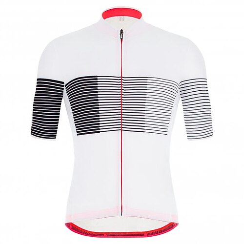 21Grams Men's Cycling Jersey Short Sleeve Bike Top with 3 Rear Pockets Mountain Bike MTB Road Bike Cycling Breathable Quick Dry Moisture Wicking Reflective Strips Black Blue Stripes Polyester Spandex
21Grams Men's Cycling Jersey Short Sleeve Bike Top with 3 Rear Pockets Mountain Bike MTB Road Bike Cycling Breathable Quick Dry Moisture Wicking Reflective Strips Black Blue Stripes Polyester Spandex