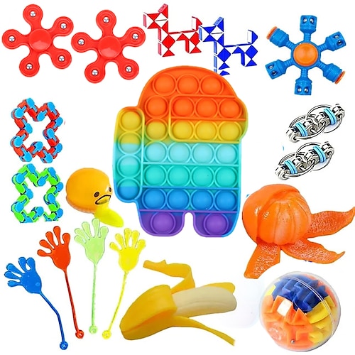 

Finger Toy Squeeze Toy / Sensory Toy Jumbo Squishies Sensory Fidget Toy Stress Reliever 18 pcs Portable Gift Stress and Anxiety Relief Flexible Durable Non-toxic Slow Rising For Teen Adults' Men Boys