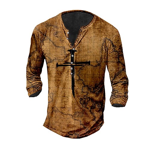Men's Henley Shirt T shirt Tee Graphic Prints Cross Henley Green Blue Yellow Royal Blue Red Outdoor Casual Long Sleeve Button-Down Print Clothing Apparel Lightweight Breathable Big and Tall
Men's Henley Shirt T shirt Tee Graphic Prints Cross Henley Green Blue Yellow Royal Blue Red Outdoor Casual Long Sleeve Button-Down Print Clothing Apparel Lightweight Breathable Big and Tall