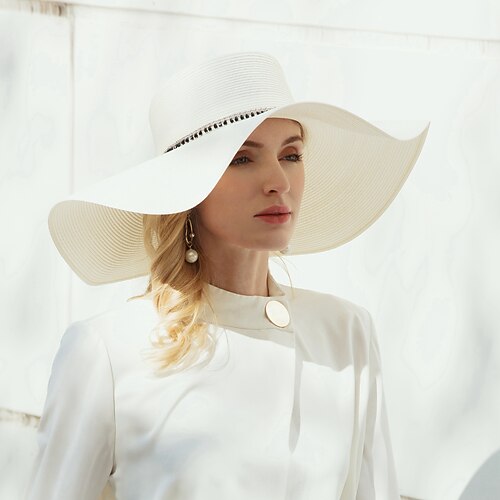 Hats Acryic / Polyester Straw Hat Sun Hat Wedding Party / Evening Fashion With Crystal Headpiece Headwear
Hats Acryic / Polyester Straw Hat Sun Hat Wedding Party / Evening Fashion With Crystal Headpiece Headwear