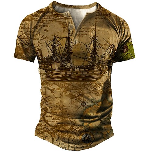 Homme T shirt Tee Chemise Henley Shirt Tee Graphic Gouvernail Henley Marron 3D effet Casual du quotidien Manches Courtes Bouton bas Imprimer Vêtement Tenue Rétro Vintage Sportif Mode Grand et grand
Homme T shirt Tee Chemise Henley Shirt Tee Graphic Gouvernail Henley Marron 3D effet Casual du quotidien Manches Courtes Bouton bas Imprimer Vêtement Tenue Rétro Vintage Sportif Mode Grand et grand