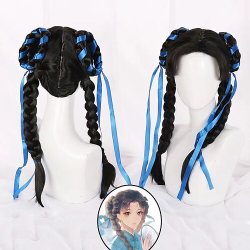 King of Glory Cosplay Cosplay Wigs Women's With Headband 60 inch Heat Resistant Fiber Dry Black Adults' Anime Wig
King of Glory Cosplay Cosplay Wigs Women's With Headband 60 inch Heat Resistant Fiber Dry Black Adults' Anime Wig