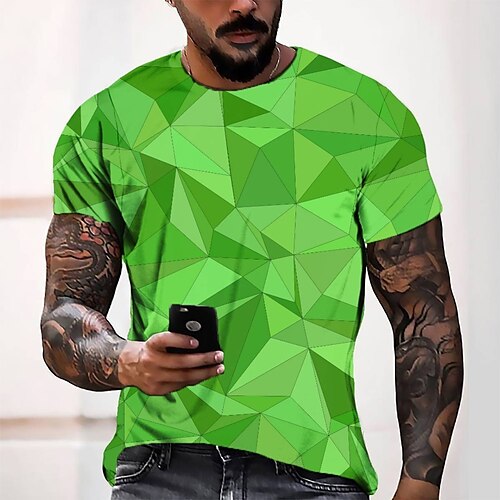 Men's T shirt Tee Tee Graphic Round Neck Green 3D Print Casual Daily Short Sleeve 3D Print Clothing Apparel Fashion Cool Designer Comfortable / Summer / Summer
Men's T shirt Tee Tee Graphic Round Neck Green 3D Print Casual Daily Short Sleeve 3D Print Clothing Apparel Fashion Cool Designer Comfortable / Summer / Summer