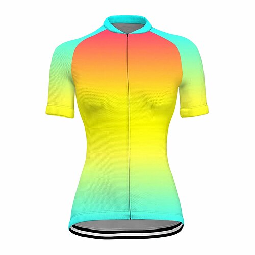 21Grams Women's Cycling Jersey Short Sleeve Bike Top with 3 Rear Pockets Mountain Bike MTB Road Bike Cycling Breathable Quick Dry Moisture Wicking Reflective Strips Yellow Gradient Polyester Spandex
21Grams Women's Cycling Jersey Short Sleeve Bike Top with 3 Rear Pockets Mountain Bike MTB Road Bike Cycling Breathable Quick Dry Moisture Wicking Reflective Strips Yellow Gradient Polyester Spandex