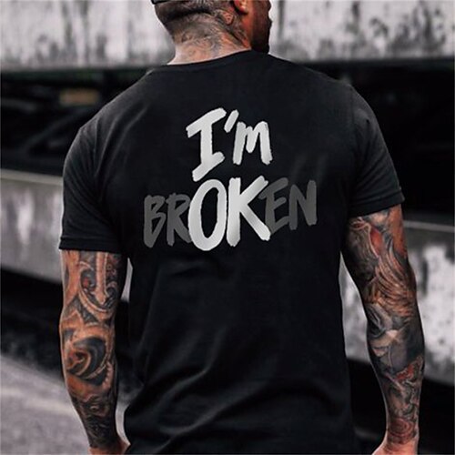 Men's T shirt Tee Letter Crew Neck Black Casual Holiday Short Sleeve Clothing Apparel Cotton Sports Fashion Lightweight Big and Tall / Summer / Summer
Men's T shirt Tee Letter Crew Neck Black Casual Holiday Short Sleeve Clothing Apparel Cotton Sports Fashion Lightweight Big and Tall / Summer / Summer