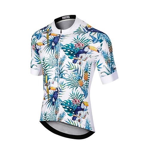 21Grams Men's Cycling Jersey Short Sleeve Bike Top with 3 Rear Pockets Mountain Bike MTB Road Bike Cycling Breathable Quick Dry Moisture Wicking Reflective Strips Green Floral Botanical Polyester
21Grams Men's Cycling Jersey Short Sleeve Bike Top with 3 Rear Pockets Mountain Bike MTB Road Bike Cycling Breathable Quick Dry Moisture Wicking Reflective Strips Green Floral Botanical Polyester