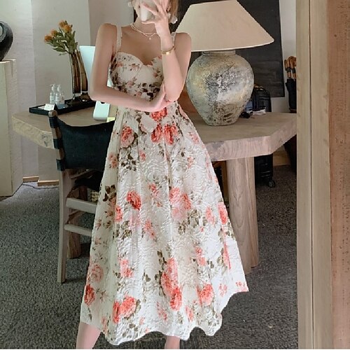 A-Line Floral Engagement Prom Dress Spaghetti Strap Sleeveless Tea Length Polyester with Pattern / Print Splicing 2022
A-Line Floral Engagement Prom Dress Spaghetti Strap Sleeveless Tea Length Polyester with Pattern / Print Splicing 2022