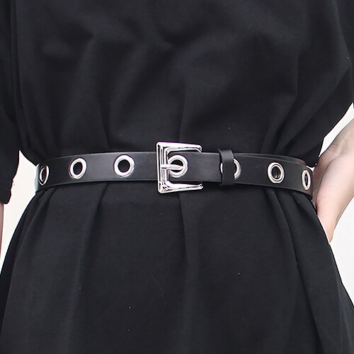 Women's Unisex PU Buckle Belt PU Leather Prong Buckle Eyelet Casual Classic Party Daily Black
Women's Unisex PU Buckle Belt PU Leather Prong Buckle Eyelet Casual Classic Party Daily Black