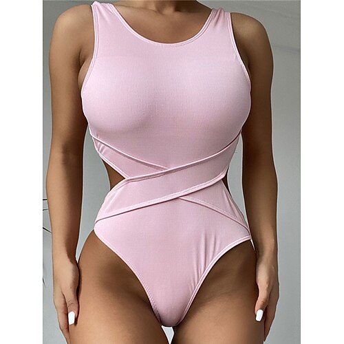 Women's Swimwear One Piece Monokini Bathing Suits Normal Swimsuit Backless Tummy Control Hole Pure Color Black Rosy Pink Orange Padded Scoop Neck Bathing Suits New Stylish Vacation / Sexy
Women's Swimwear One Piece Monokini Bathing Suits Normal Swimsuit Backless Tummy Control Hole Pure Color Black Rosy Pink Orange Padded Scoop Neck Bathing Suits New Stylish Vacation / Sexy