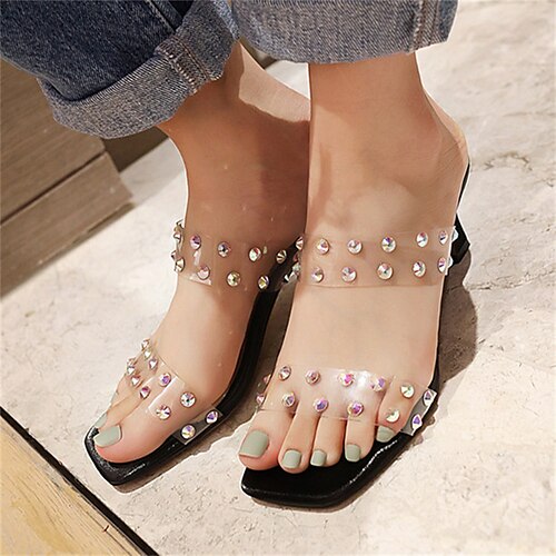 Mulheres Sandálias Sapatos transparentes Diário Verão Salto Robusto Dedo Aberto Minimalismo Couro Envernizado Mocassim Cor Sólida Preto Amarelo Verde
Mulheres Sandálias Sapatos transparentes Diário Verão Salto Robusto Dedo Aberto Minimalismo Couro Envernizado Mocassim Cor Sólida Preto Amarelo Verde