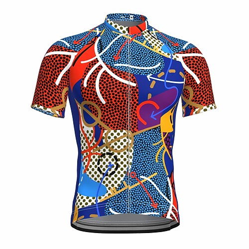 21Grams Men's Cycling Jersey Short Sleeve Bike Top with 3 Rear Pockets Mountain Bike MTB Road Bike Cycling Breathable Quick Dry Moisture Wicking Reflective Strips Blue Polka Dot Polyester Spandex
21Grams Men's Cycling Jersey Short Sleeve Bike Top with 3 Rear Pockets Mountain Bike MTB Road Bike Cycling Breathable Quick Dry Moisture Wicking Reflective Strips Blue Polka Dot Polyester Spandex