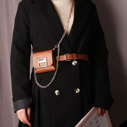 Women's Unisex PU Buckle Belt PU Leather Prong Buckle Chain with Purse Casual Classic Party Daily Black Brown Beige Coffee
Women's Unisex PU Buckle Belt PU Leather Prong Buckle Chain with Purse Casual Classic Party Daily Black Brown Beige Coffee