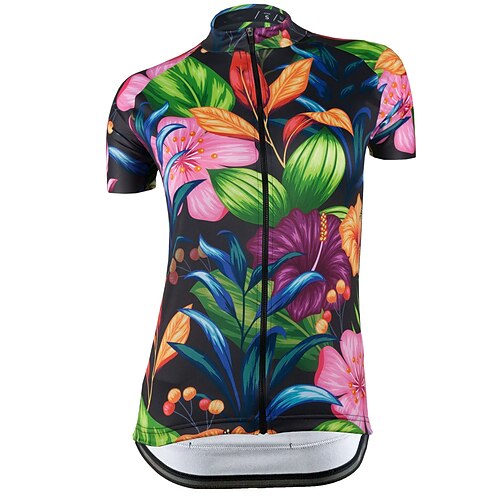 21Grams Women's Cycling Jersey Short Sleeve Bike Top with 3 Rear Pockets Mountain Bike MTB Road Bike Cycling Breathable Quick Dry Moisture Wicking Reflective Strips Green Floral Botanical Polyester
21Grams Women's Cycling Jersey Short Sleeve Bike Top with 3 Rear Pockets Mountain Bike MTB Road Bike Cycling Breathable Quick Dry Moisture Wicking Reflective Strips Green Floral Botanical Polyester