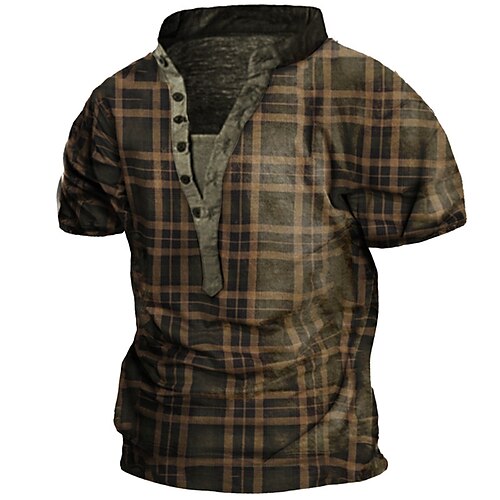 Herren T Shirt Henley Shirt Tee Graphic Schottenstoff Henley Dunkelgray 3D-Druck Outdoor Casual Kurzarm Button-Down Bedruckt Bekleidung Vintage Sport Modisch Retro / Sommer / Sommer
Herren T Shirt Henley Shirt Tee Graphic Schottenstoff Henley Dunkelgray 3D-Druck Outdoor Casual Kurzarm Button-Down Bedruckt Bekleidung Vintage Sport Modisch Retro / Sommer / Sommer