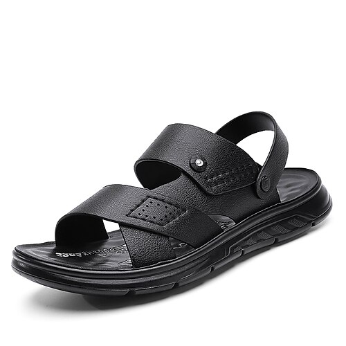 Men's Sandals Slingback Sandals Casual Beach Daily Faux Leather Black Gray Spring
Men's Sandals Slingback Sandals Casual Beach Daily Faux Leather Black Gray Spring