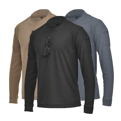 Men's T shirt Tee Tactical t shirt Solid Color Round Neck Blue Khaki Black Sports Going out Long Sleeve Clothing Apparel Fashion Streetwear Casual / Work
Men's T shirt Tee Tactical t shirt Solid Color Round Neck Blue Khaki Black Sports Going out Long Sleeve Clothing Apparel Fashion Streetwear Casual / Work