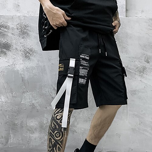 Men's Cargo Shorts Multi Pocket Ribbon Elastic Drawstring Design Letter Comfort Breathable Knee Length Sports Outdoor Daily Streetwear Stylish Black
Men's Cargo Shorts Multi Pocket Ribbon Elastic Drawstring Design Letter Comfort Breathable Knee Length Sports Outdoor Daily Streetwear Stylish Black