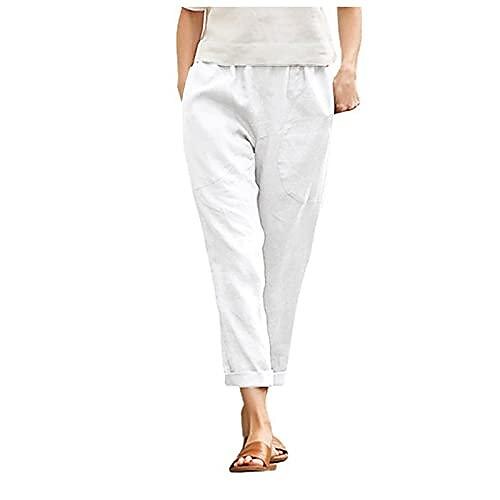 Womens Linen Wide Leg Pants High Waisted Drawstring Baggy Loose Beach Pants Trousers with Pockets Plus Size White
Womens Linen Wide Leg Pants High Waisted Drawstring Baggy Loose Beach Pants Trousers with Pockets Plus Size White