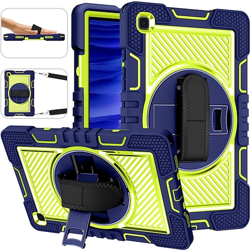 

Tablet Case Cover For Samsung Galaxy Tab S8 Plus S7 Plus FE S8 A8 A7 Lite S6 Lite A 8.0"" 2022 2021 Handle Shoulder Strap Armor Defender Rugged Protective Solid Colored Armor TPU