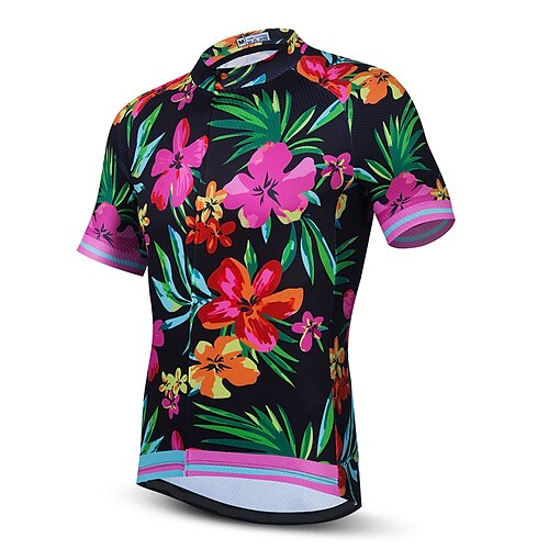 21Grams Men's Cycling Jersey Short Sleeve Bike Top with 3 Rear Pockets Mountain Bike MTB Road Bike Cycling Breathable Quick Dry Moisture Wicking Reflective Strips Green Floral Botanical Polyester
21Grams Men's Cycling Jersey Short Sleeve Bike Top with 3 Rear Pockets Mountain Bike MTB Road Bike Cycling Breathable Quick Dry Moisture Wicking Reflective Strips Green Floral Botanical Polyester