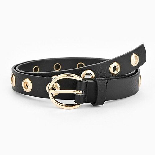 Women's Unisex PU Buckle Belt PU Leather Prong Buckle Eyelet Casual Classic Party Daily Black Red Brown Navy Blue
Women's Unisex PU Buckle Belt PU Leather Prong Buckle Eyelet Casual Classic Party Daily Black Red Brown Navy Blue