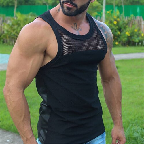 Herre Tanktop Vest Top Underskorte Ærmeløs skjorte Helfarve Rund hals udendørs Gade Uden ærmer Net Tøj Mode Klassisk Afslappet Bekvem
Herre Tanktop Vest Top Underskorte Ærmeløs skjorte Helfarve Rund hals udendørs Gade Uden ærmer Net Tøj Mode Klassisk Afslappet Bekvem