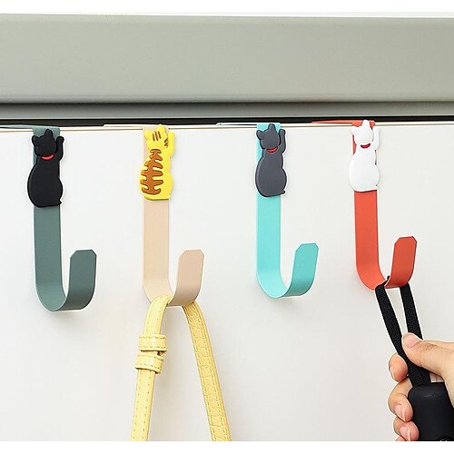 Cartoon Cat Door Back Hook Wrought Iron Hang Coat Hanger Seamless Nail-free Door Back Hook Free Punching
Cartoon Cat Door Back Hook Wrought Iron Hang Coat Hanger Seamless Nail-free Door Back Hook Free Punching