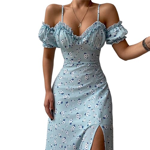 Mulheres Tubinho Vestido da bainha Vestido de decote Vestido midi Azul Vermelho Azul Claro Sem Manga Floral Frente Única Primavera Verão Com Alças Finas 2022 S M L
Mulheres Tubinho Vestido da bainha Vestido de decote Vestido midi Azul Vermelho Azul Claro Sem Manga Floral Frente Única Primavera Verão Com Alças Finas 2022 S M L