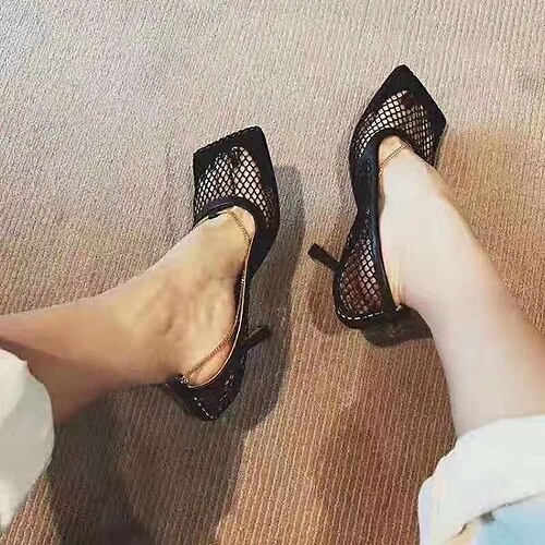 Mujer Sandalias Diario Verano Tacón de Aguja Dedo cuadrada Sensual Malla Mocasín Negro Blanco Amarillo
Mujer Sandalias Diario Verano Tacón de Aguja Dedo cuadrada Sensual Malla Mocasín Negro Blanco Amarillo