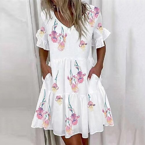 Damen Etuikleid Minikleid Weiß Kurzarm Blumen Tasche Bedruckt Frühling Sommer V Ausschnitt Elegant Casual Urlaub 2022 S M L XL XXL 3XL
Damen Etuikleid Minikleid Weiß Kurzarm Blumen Tasche Bedruckt Frühling Sommer V Ausschnitt Elegant Casual Urlaub 2022 S M L XL XXL 3XL