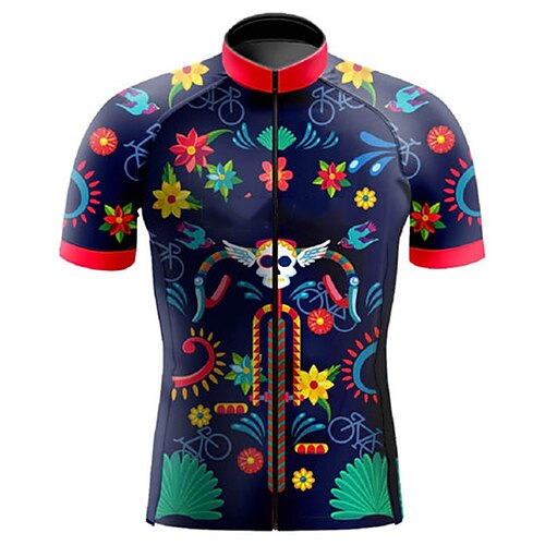 21Grams Men's Cycling Jersey Short Sleeve Bike Top with 3 Rear Pockets Mountain Bike MTB Road Bike Cycling Breathable Quick Dry Moisture Wicking Reflective Strips Dark Blue Graphic Floral Botanical
21Grams Men's Cycling Jersey Short Sleeve Bike Top with 3 Rear Pockets Mountain Bike MTB Road Bike Cycling Breathable Quick Dry Moisture Wicking Reflective Strips Dark Blue Graphic Floral Botanical