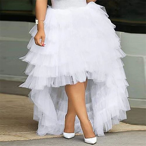 Women's Plus Size Skirt Ruffle Mesh Solid Color Casual Chino Casual Daily Natural Mini Fall Summer Blue White Black XL XXL 3XL 4XL 5XL
Women's Plus Size Skirt Ruffle Mesh Solid Color Casual Chino Casual Daily Natural Mini Fall Summer Blue White Black XL XXL 3XL 4XL 5XL