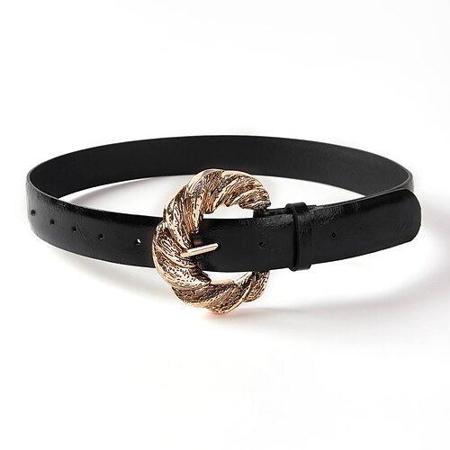 Women's PU Buckle Belt PU Leather Prong Buckle Engraved Classic Cowboy Party Daily Black
Women's PU Buckle Belt PU Leather Prong Buckle Engraved Classic Cowboy Party Daily Black
