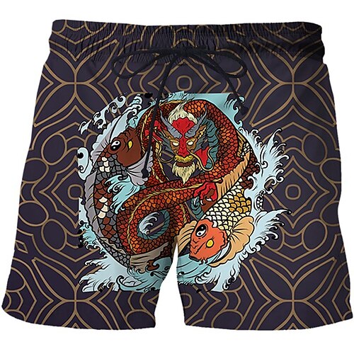 Men's Casual Fashion Shorts Beach Shorts 3D Print Elastic Drawstring Design Knee Length Pants Daily Holiday Micro-elastic Dragon Graphic Comfort Soft Mid Waist Blue Orange Red Yellow M L XL XXL 3XL
Men's Casual Fashion Shorts Beach Shorts 3D Print Elastic Drawstring Design Knee Length Pants Daily Holiday Micro-elastic Dragon Graphic Comfort Soft Mid Waist Blue Orange Red Yellow M L XL XXL 3XL