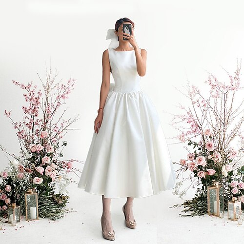 A-Line Prom Dresses Elegant Dress Engagement Tea Length Short Sleeve Off Shoulder Satin with Butterfly 2022
A-Line Prom Dresses Elegant Dress Engagement Tea Length Short Sleeve Off Shoulder Satin with Butterfly 2022