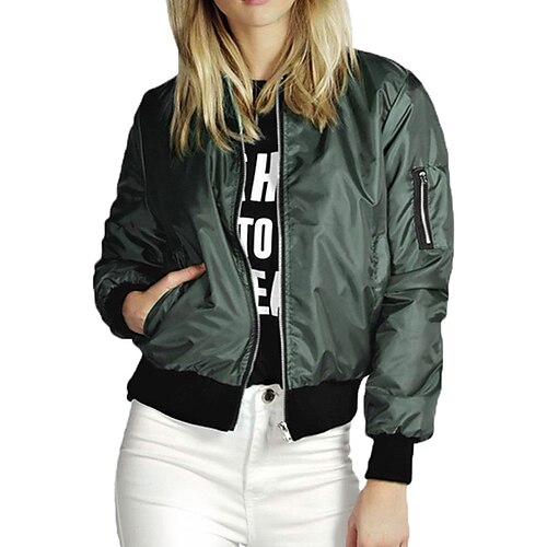 Per donna Giacca bomber Giacca sportiva Giacca universitaria Esterno Strada Giornaliero Primavera Estate Corto Cappotto Colletto alla coreana Standard Traspirante Streetwear Informale Giacca Manica
Per donna Giacca bomber Giacca sportiva Giacca universitaria Esterno Strada Giornaliero Primavera Estate Corto Cappotto Colletto alla coreana Standard Traspirante Streetwear Informale Giacca Manica