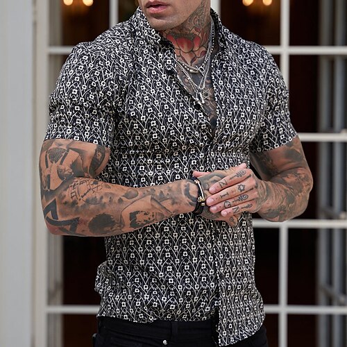 Men's Shirt Graphic Shirt Floral Turndown White Black Party Outdoor Short Sleeve Button-Down Clothing Apparel Cotton Vintage Streetwear Designer Casual / Summer / Summer
Men's Shirt Graphic Shirt Floral Turndown White Black Party Outdoor Short Sleeve Button-Down Clothing Apparel Cotton Vintage Streetwear Designer Casual / Summer / Summer