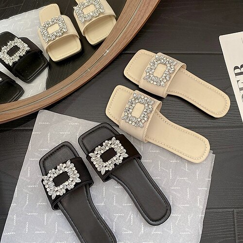 Damen Sandalen Übergrössen Täglich Sommer Flacher Absatz Offene Spitze Casual Kunststoff Halbschuhe Einfarbig Schwarz Beige
Damen Sandalen Übergrössen Täglich Sommer Flacher Absatz Offene Spitze Casual Kunststoff Halbschuhe Einfarbig Schwarz Beige