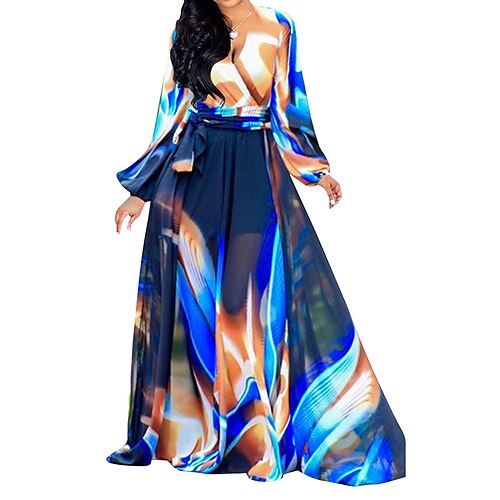 Women's Plus Size Holiday Dress Floral V Neck Print Long Sleeve Fall Spring Casual Maxi long Dress Vacation Beach Dress
Women's Plus Size Holiday Dress Floral V Neck Print Long Sleeve Fall Spring Casual Maxi long Dress Vacation Beach Dress