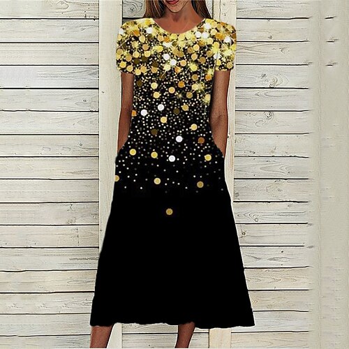Women's A Line Dress Midi Dress Yellow Short Sleeve Print Pocket Print Spring Summer Round Neck Stylish Casual Modern 2022 S M L XL XXL 3XL
Women's A Line Dress Midi Dress Yellow Short Sleeve Print Pocket Print Spring Summer Round Neck Stylish Casual Modern 2022 S M L XL XXL 3XL