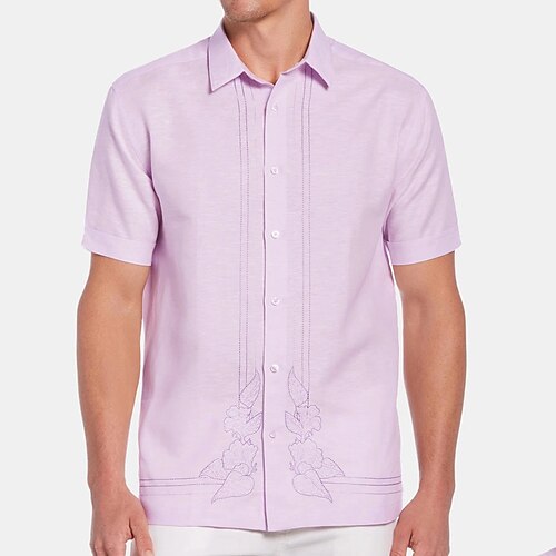 Men's Shirt Solid Color Turndown Street Casual Button-Down Short Sleeve Tops Casual Fashion Breathable Comfortable Pink
Men's Shirt Solid Color Turndown Street Casual Button-Down Short Sleeve Tops Casual Fashion Breathable Comfortable Pink