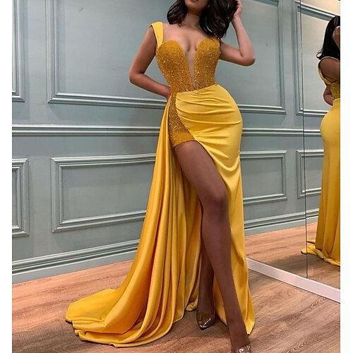 Women's Party Dress Sequin Dress Bodycon Long Dress Maxi Dress Yellow Sleeveless Pure Color Sequins Spring Summer U Neck Wedding Party Birthday Slim 2022 S M L XL
Women's Party Dress Sequin Dress Bodycon Long Dress Maxi Dress Yellow Sleeveless Pure Color Sequins Spring Summer U Neck Wedding Party Birthday Slim 2022 S M L XL