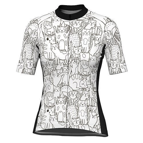 21Grams Women's Short Sleeve Cycling Jersey White Cat Bike Top Mountain Bike MTB Road Bike Cycling Spandex Polyester Breathable Quick Dry Moisture Wicking Sports Clothing Apparel / Athleisure
21Grams Women's Short Sleeve Cycling Jersey White Cat Bike Top Mountain Bike MTB Road Bike Cycling Spandex Polyester Breathable Quick Dry Moisture Wicking Sports Clothing Apparel / Athleisure