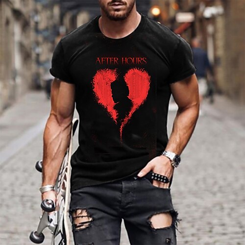 Men's T shirt Tee Heart Letter Round Neck Blue Army Green Gray Black Hot Stamping Casual Daily Short Sleeve Print Clothing Apparel Basic Simple / Summer
Men's T shirt Tee Heart Letter Round Neck Blue Army Green Gray Black Hot Stamping Casual Daily Short Sleeve Print Clothing Apparel Basic Simple / Summer