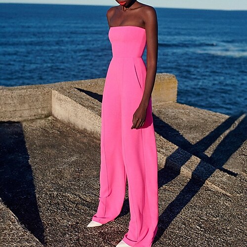 Jumpsuits Evening Dresses Rompers Dress Prom Floor Length Sleeveless Strapless Cotton Blend with Sleek Pure Color 2022 / Formal Evening
Jumpsuits Evening Dresses Rompers Dress Prom Floor Length Sleeveless Strapless Cotton Blend with Sleek Pure Color 2022 / Formal Evening