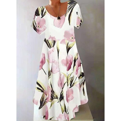 Women's A Line Dress Knee Length Dress White Short Sleeve Abstract Print Fall Summer U Neck Personalized Stylish Casual 2022 S M L XL XXL
Women's A Line Dress Knee Length Dress White Short Sleeve Abstract Print Fall Summer U Neck Personalized Stylish Casual 2022 S M L XL XXL