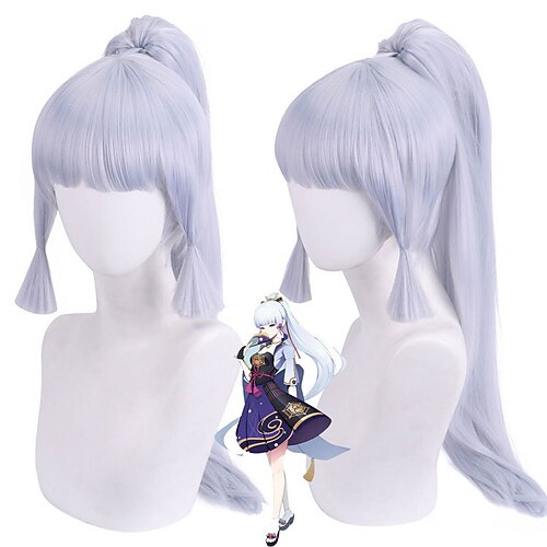 Genshin Impact Cosplay Cosplay Wigs Men's With Bangs With Ponytail 27 inch Heat Resistant Fiber kinky Straight Gray Teen Adults' Anime Wig
Genshin Impact Cosplay Cosplay Wigs Men's With Bangs With Ponytail 27 inch Heat Resistant Fiber kinky Straight Gray Teen Adults' Anime Wig