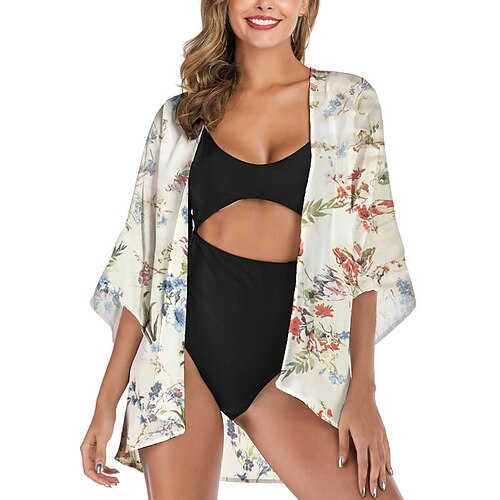 Mulheres Roupa de Banho Cobertura Beach Top Tamanho Grande roupa de banho Proteção UV Estampado para bustos grandes Floral Borboleta Leopardo Branco Preto Rosa claro Bege Decote em V-wire Fatos de
Mulheres Roupa de Banho Cobertura Beach Top Tamanho Grande roupa de banho Proteção UV Estampado para bustos grandes Floral Borboleta Leopardo Branco Preto Rosa claro Bege Decote em V-wire Fatos de