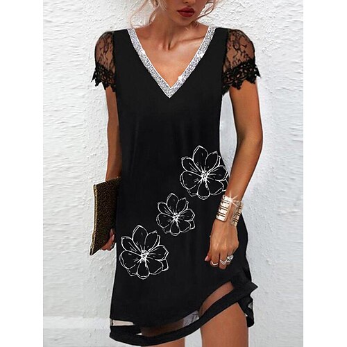Mulheres Preto Manga Curta Floral Franzido Primavera Verão Decote V 2022 S M L XL XXL 3XL
Mulheres Preto Manga Curta Floral Franzido Primavera Verão Decote V 2022 S M L XL XXL 3XL